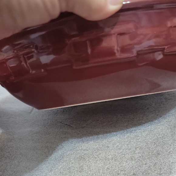 Set Of 2 Longaberger Paprika Red Oval Serving Bowls - Picture 4 of 7